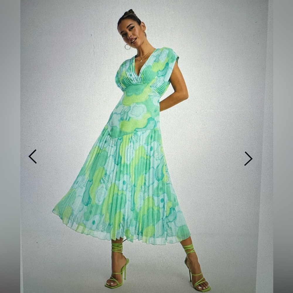 ASOS pleated midi dress